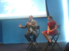 Luc Jacquet and Marion Cotillard present Ice & Sky in Le Skyroom of the French Institute Alliance Française